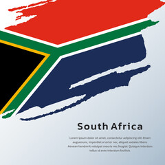 Illustration of South Africa flag Template