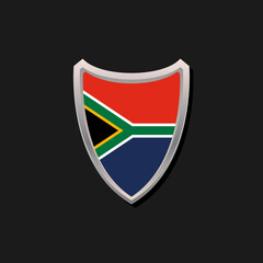 Illustration of South Africa flag Template