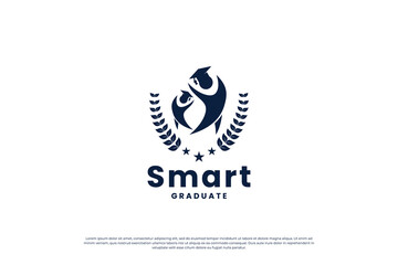 Creative Education logo design for University, college and graduation.