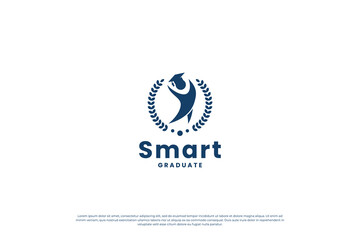 Smart education logo design. School logo template.