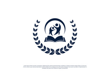 Education logo design inspiration. School graduation vector logo.