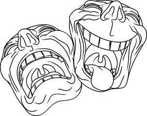 Theater Or Theatre Drama Comedy And Tragedy Masks