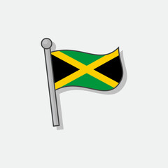 Illustration of Jamaica flag Template