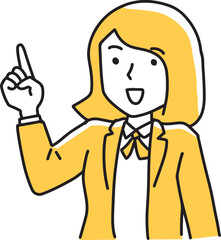 案内するキャリアウーマン