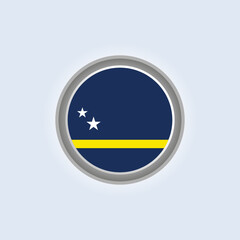 Fototapeta premium Illustration of Curacao flag Template