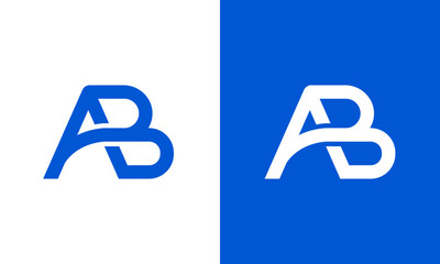 Minimal and creative AB letter initial letters monogram logo icon