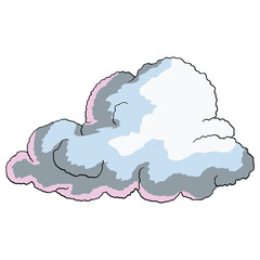 Hand drawn simple clouds style cartoon Illustration unique style 