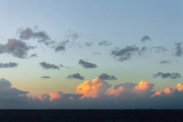 Beautiful clouds during sunset
