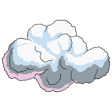 Hand drawn simple clouds style cartoon Illustration unique style 