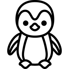 penguin icon for decoration, website, education, presentation, printing, banner, logo, poster design, etc.
