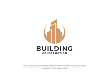 real estate logo design inspiration with luxury concept.