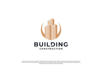 real estate logo design inspiration with luxury concept.