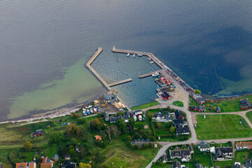 Obraz premium Aerial view of a coast