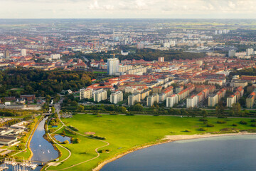 Naklejka premium Aerial view of Malmo city Sweden