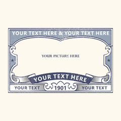 1900s Classic Stamp Vector Frame 3