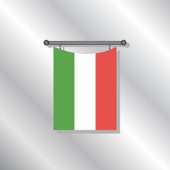 Illustration of Italy flag Template