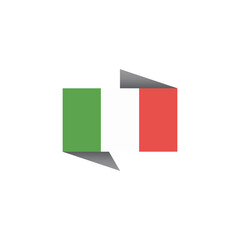 Illustration of Italy flag Template