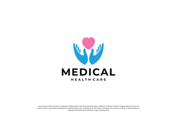 medical treatment logo design concept.