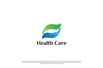 medical treatment logo design concept.