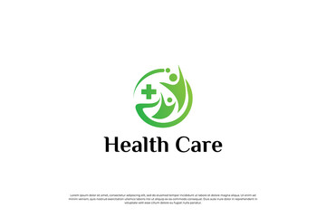 people healthcare logo design template.