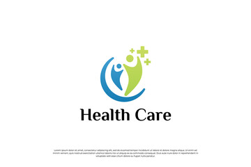 people healthcare logo design template.