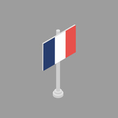 Illustration of France flag Template