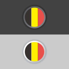 Fototapeta premium Illustration of Belgium flag Template