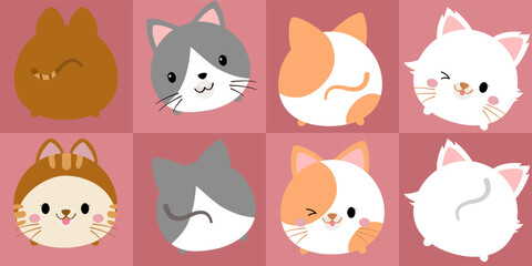 cat set of icons