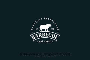 Steak house labels and logos. Meat, barbecue, butchery, steak badges template.