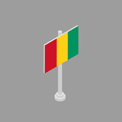 Illustration of Guinea flag Template