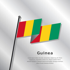Illustration of Guinea flag Template