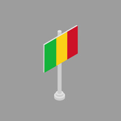 Illustration of Mali flag Template