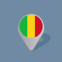 Fototapeta premium Illustration of Mali flag Template