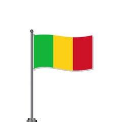 Illustration of Mali flag Template
