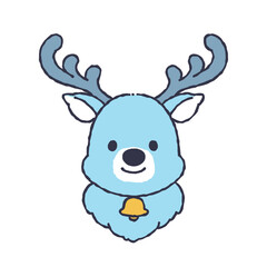 シンプルなトナカイのイラスト