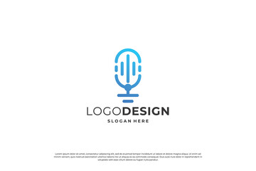 creative podcast logo design. minimalist podcast logo concept.