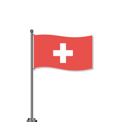 Obraz premium Illustration of Switzerland flag Template