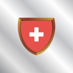 Obraz premium Illustration of Switzerland flag Template