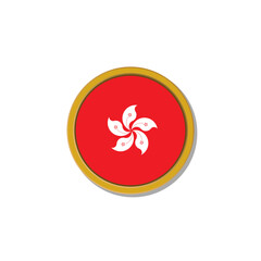 Illustration of Hong Kong flag Template