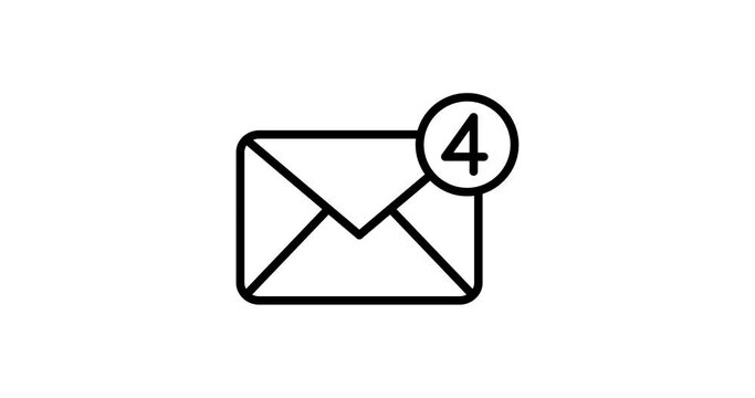 email replay animated outline icon