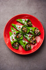 Kaju Gulkand Paan Mithai barfi - Indian sweet or dessert served in a plate