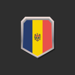 Fototapeta premium Illustration of Moldova flag Template