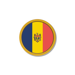 Fototapeta premium Illustration of Moldova flag Template