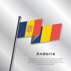 Illustration of Andorra flag Template