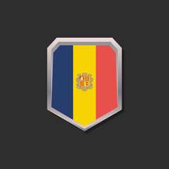 Fototapeta premium Illustration of Andorra flag Template
