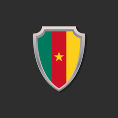 Illustration of Cameroon flag Template