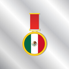 Illustration of Mexico flag Template