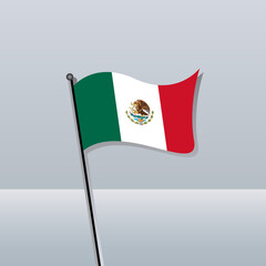 Illustration of Mexico flag Template