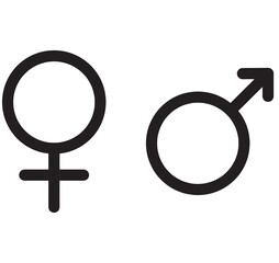 Gender symbol icons.