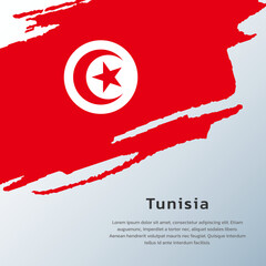 Illustration of Tunisia flag Template
